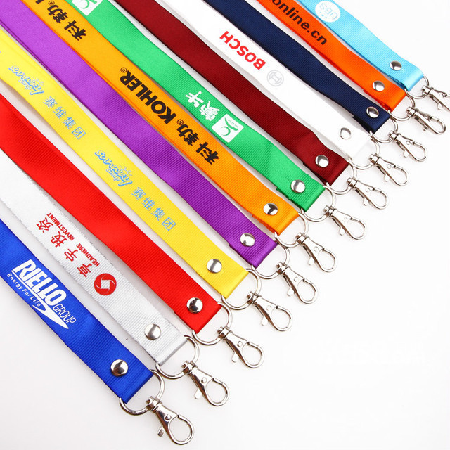 custom silkscreen printed lanyards