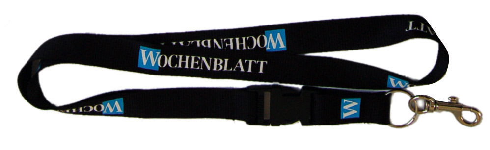 custom silkscreen printed lanyard