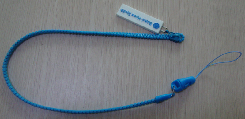 zipper lanyard with custom logo slider