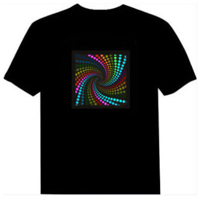 light up t-shirt, LED clothing wholesale