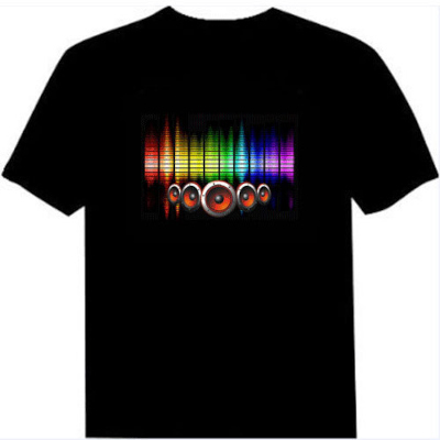 light up t-shirt, LED clothing wholesale