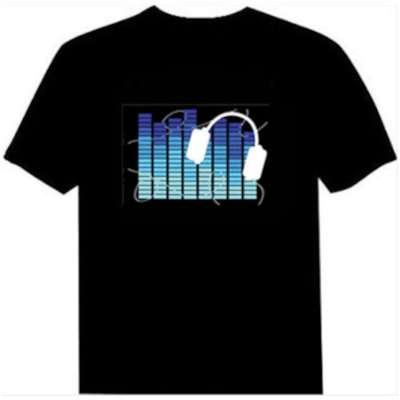 light up t-shirt, LED clothing wholesale