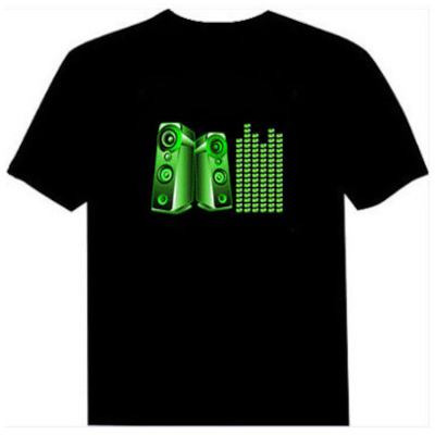 light up t-shirt, LED clothing wholesale