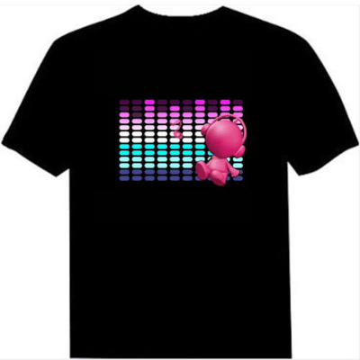 light up t-shirt, LED clothing wholesale