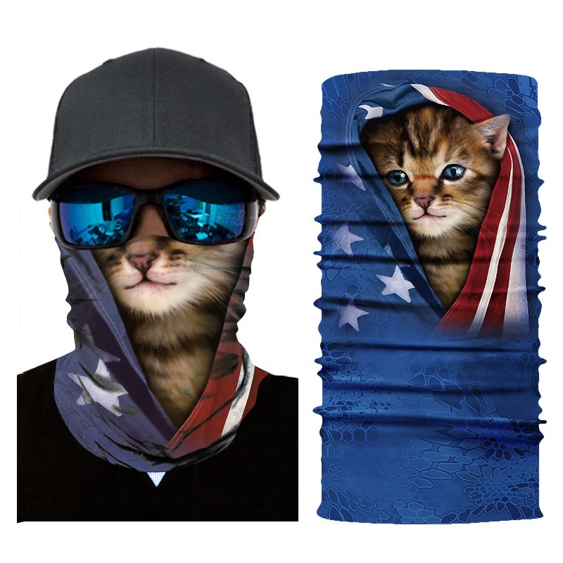 cat animal neck gaiter sun UV protection tube face mask warmer wholesale