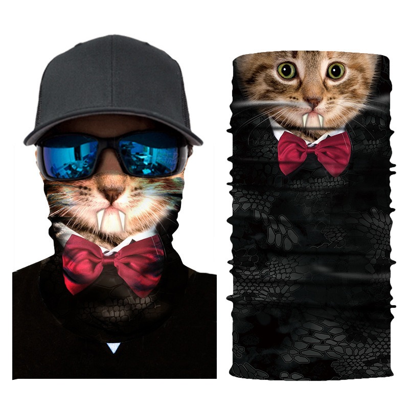 cat animal neck gaiter sun UV protection tube face mask warmer wholesale