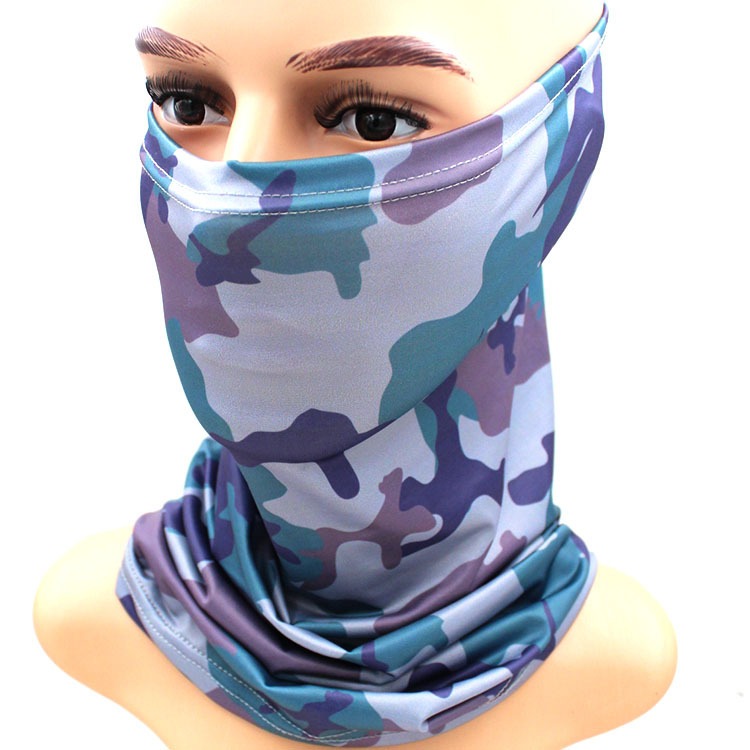 Camouflage neck gaiter sun UV protection face mask