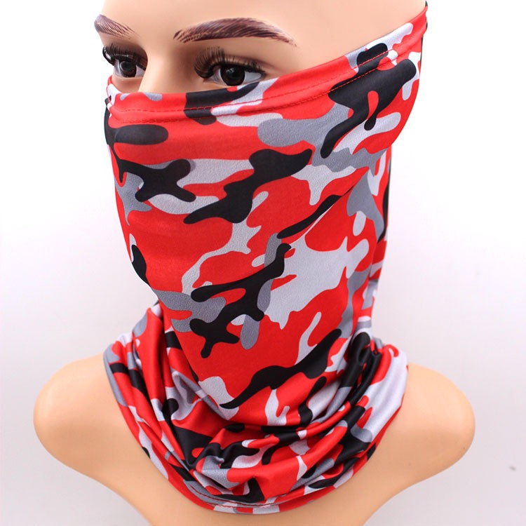 Camouflage neck gaiter sun UV protection face mask