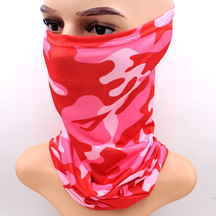 Camouflage neck gaiter sun UV protection face mask