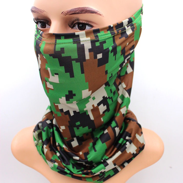 Camouflage neck gaiter sun UV protection face mask