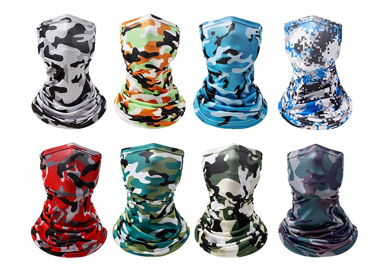 Camouflage neck gaiter sun UV protection face mask