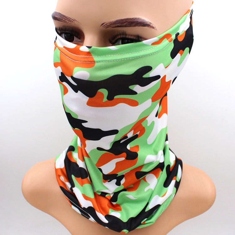 Camouflage neck gaiter dust sun UV protection face mask