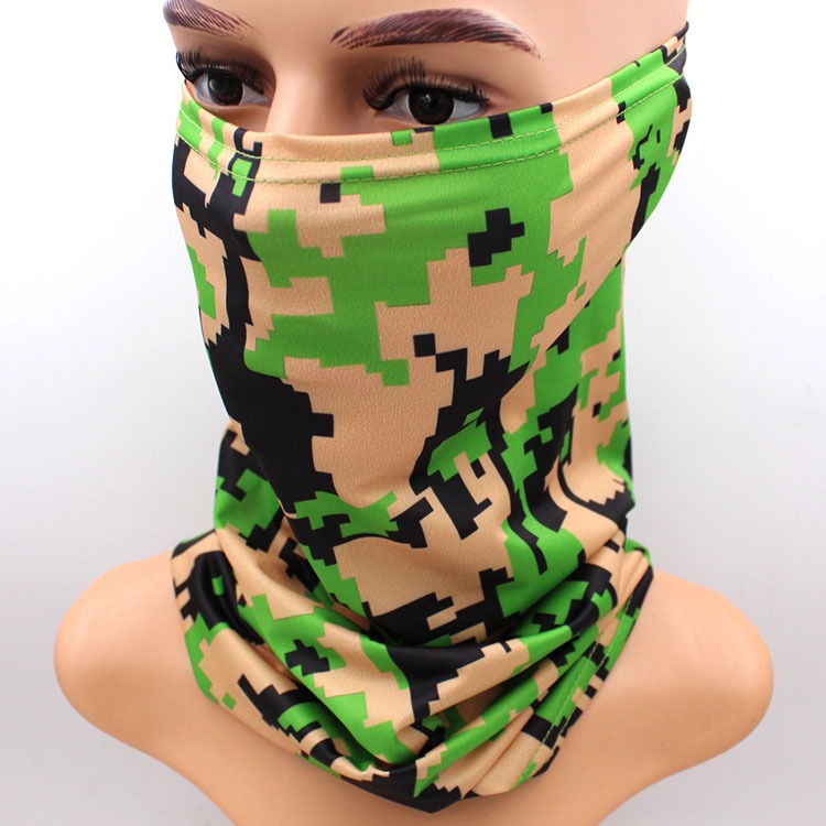 Camouflage neck gaiter sun UV protection face mask