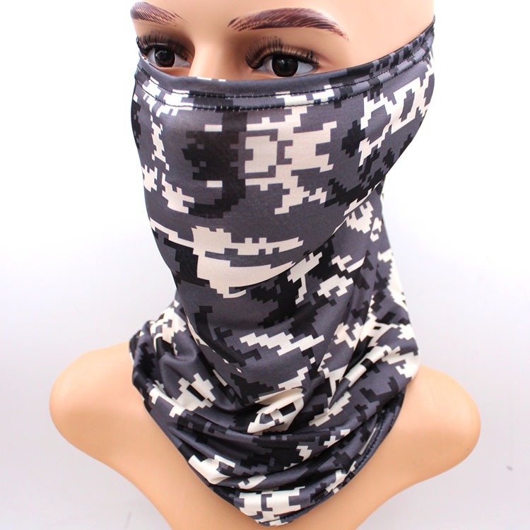 Camouflage neck gaiter sun UV protection face mask