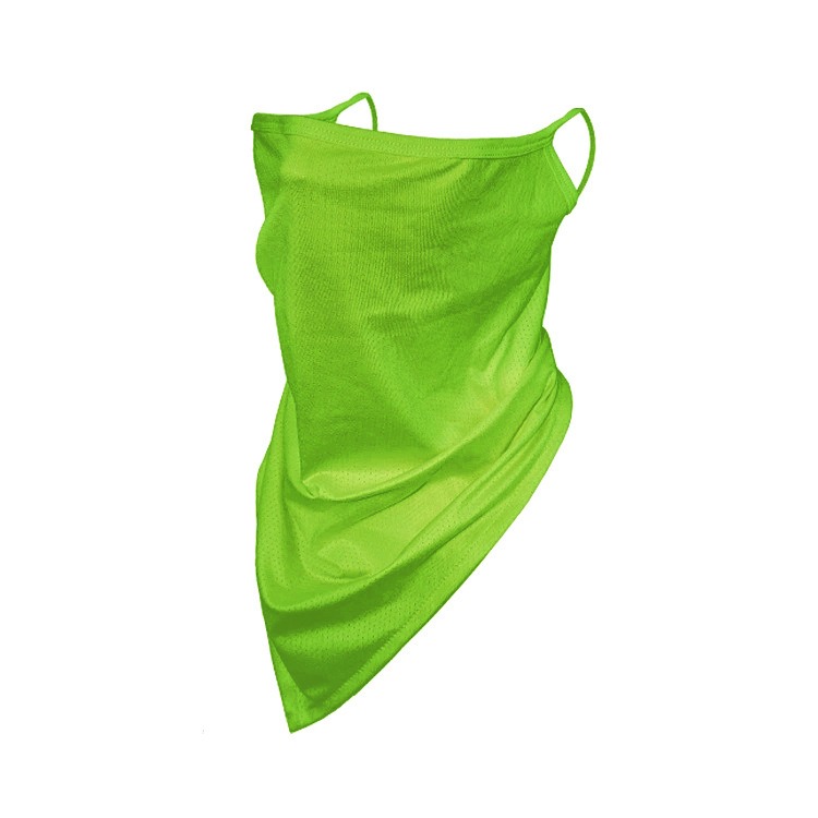 green face bandana ear loop neck gaiter mask uv sun blocking dust proof breathable