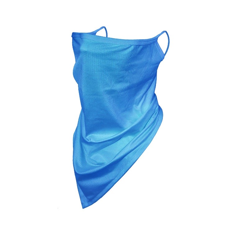 blue face bandana ear loop neck gaiter mask uv sun blocking dust proof breathable