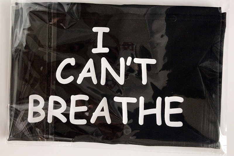 i can't breathe neck gaiter face mask slogan protest march demonstration