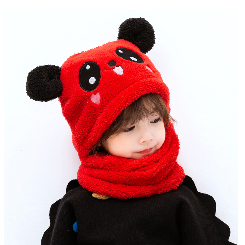 lovely hooded scarf cap neck gaiter cute warm hat rabbit bunny