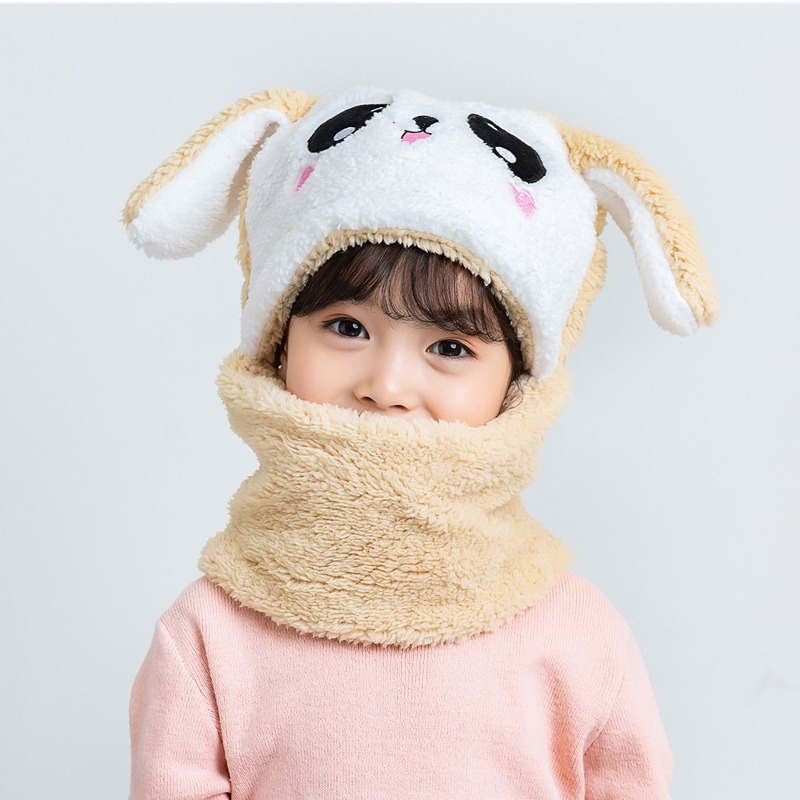 lovely hooded scarf cap neck gaiter cute warm hat rabbit bunny