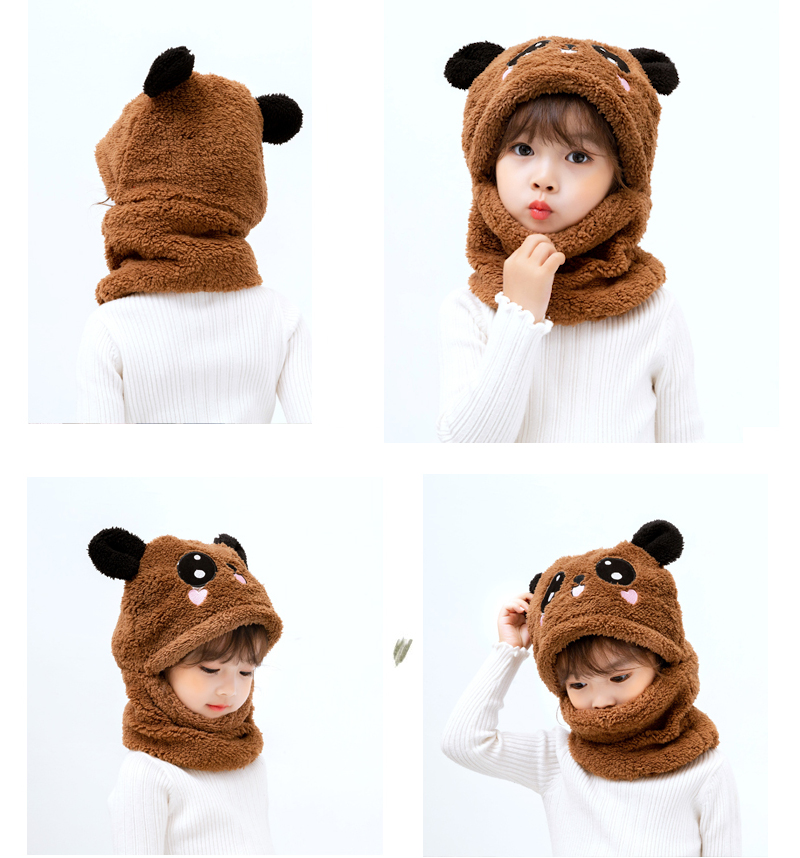 lovely hooded scarf cap neck gaiter cute warm hat