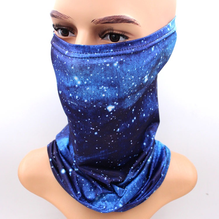 cool universe starry night sky neck gaiter sun UV protection face mask breathable lightweight cooling