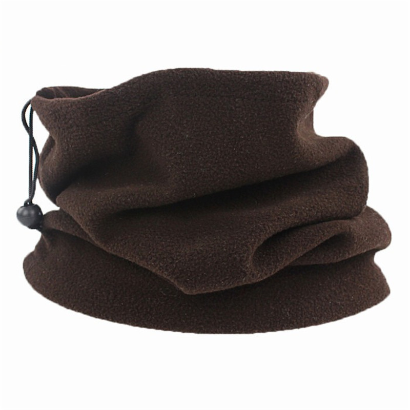 polar fleece neck warmer gaiter adjustable tube scarf