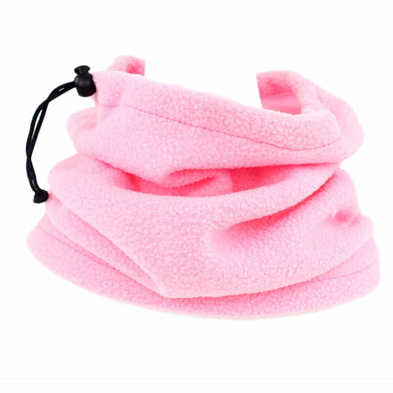 polar fleece neck warmer gaiter adjustable tube scarf