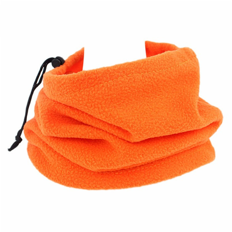 polar fleece neck warmer gaiter adjustable tube scarf