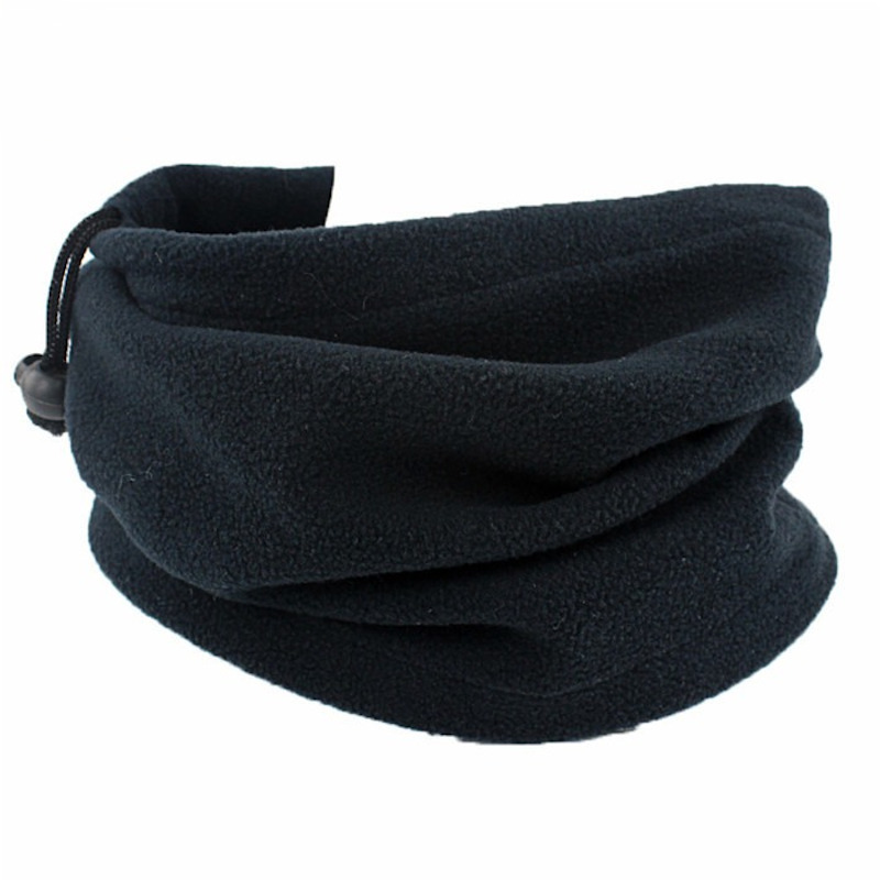 polar fleece neck warmer gaiter adjustable tube scarf