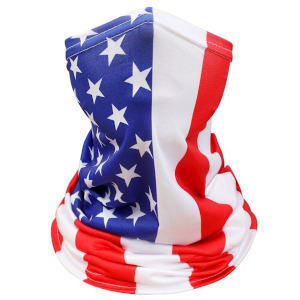 ice silk stars stripes us flag neck gaiter bike riding