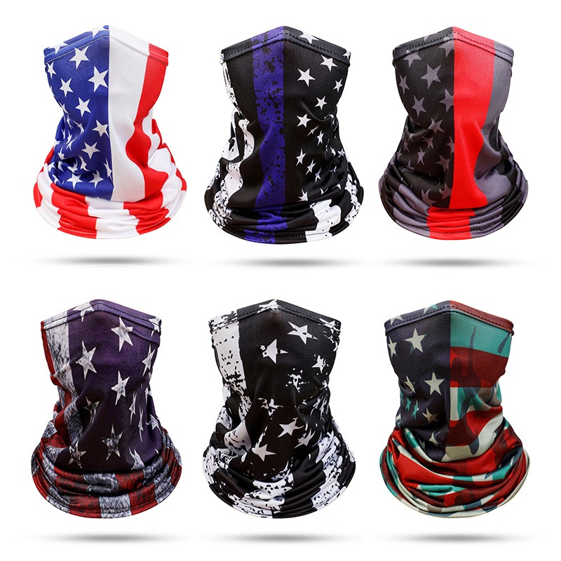 Stars stripes US flag neck gaiter sun UV protection face mask