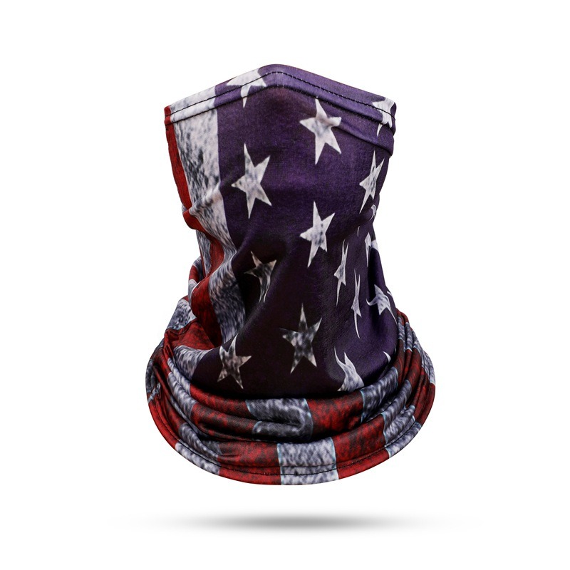 stars stripes us flag neck gaiter sun UV protection bike riding Cycling face mask wholesale