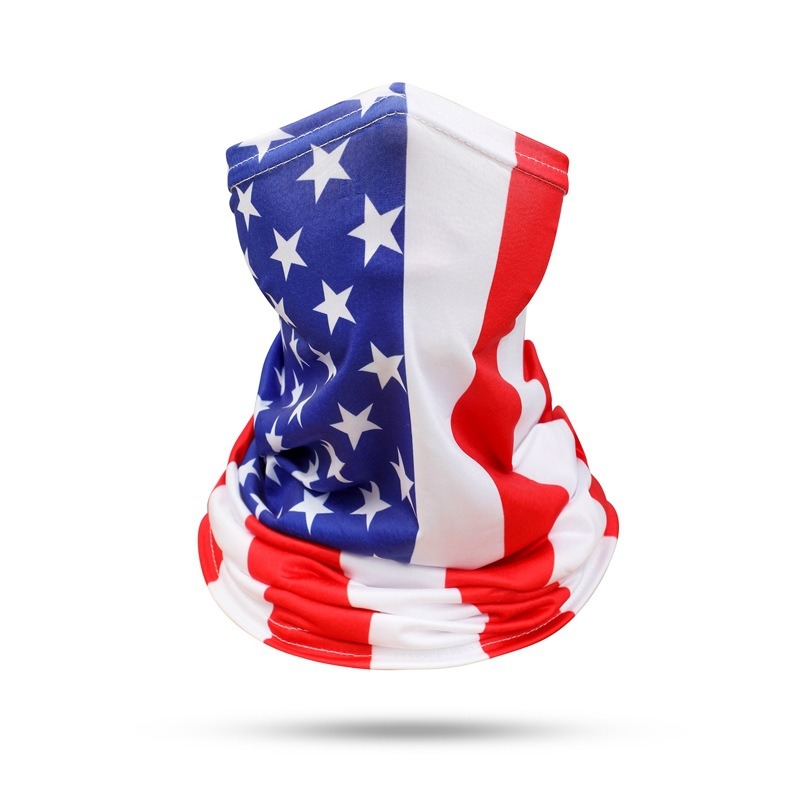 stars stripes us flag neck gaiter sun UV protection bike riding cycling face mask wholesale