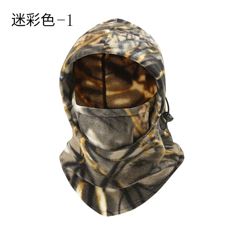 camouflage winter fleece balaclava hood full face mask hat