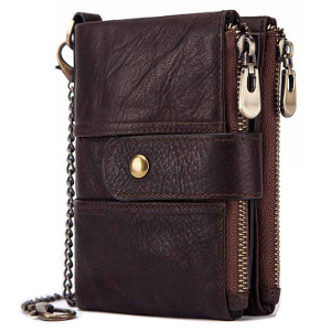 leather RFID blocking wallet