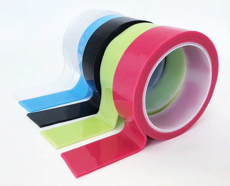 magic sticky nano tape double sided mounting hang up clear black blue green red