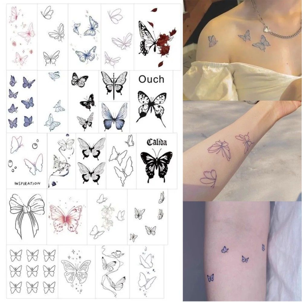 butterfly temporary tattoo sticker