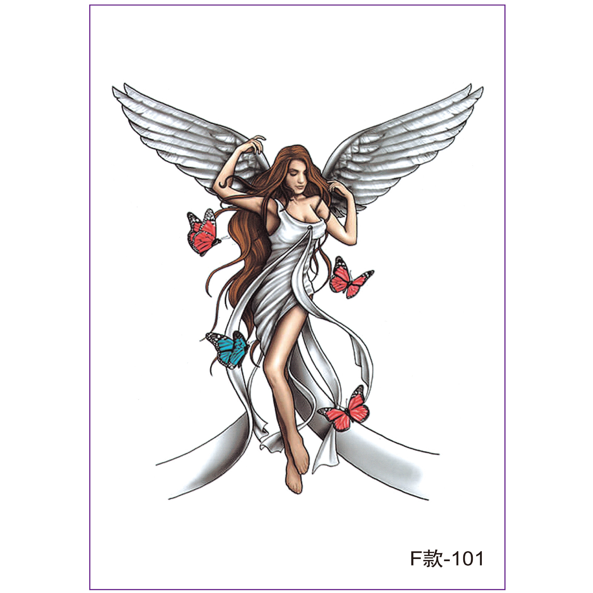 large temporary tattoo sticker fake adult half arm look real angel