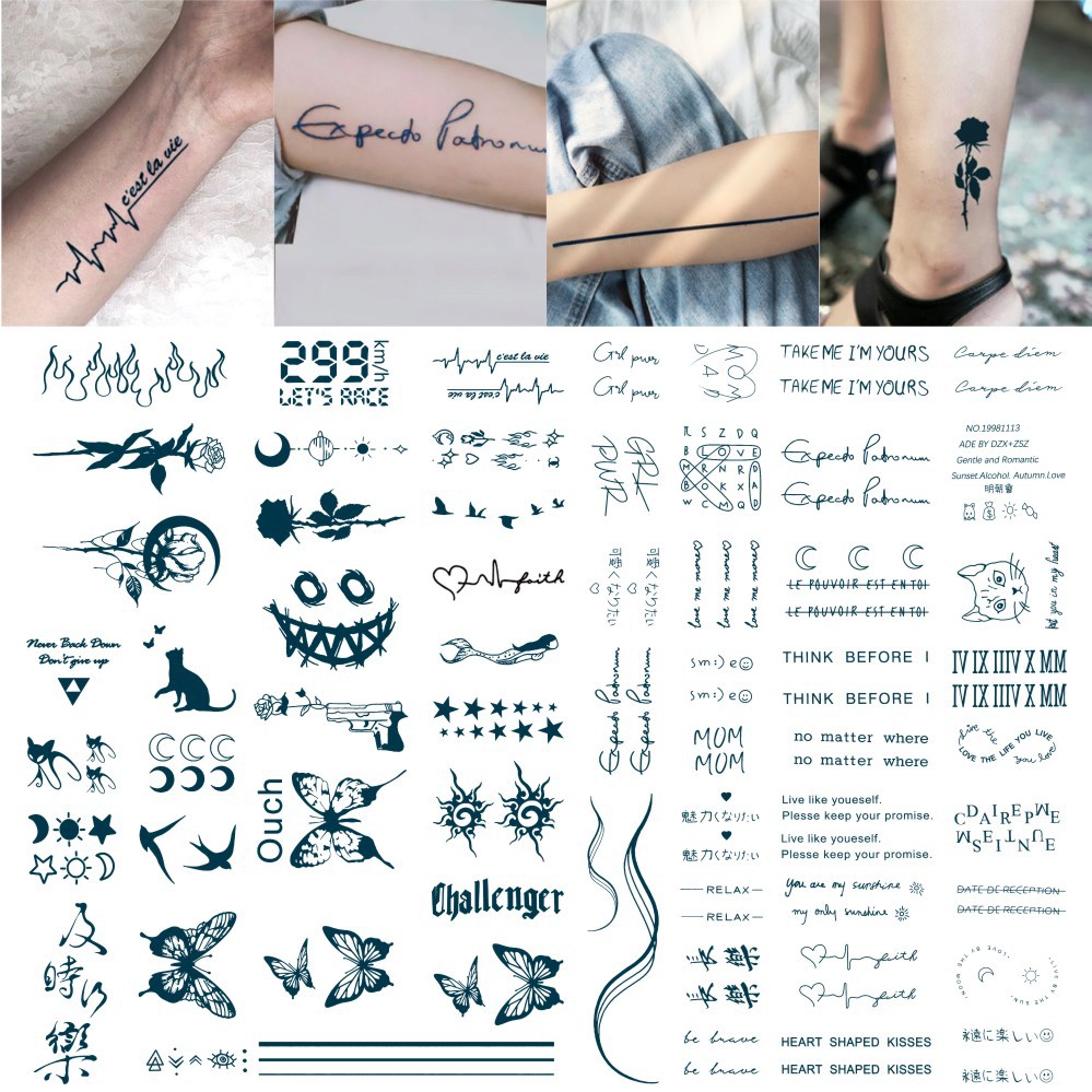 herbal temporary tattoo sticker adult fake look real long lasting