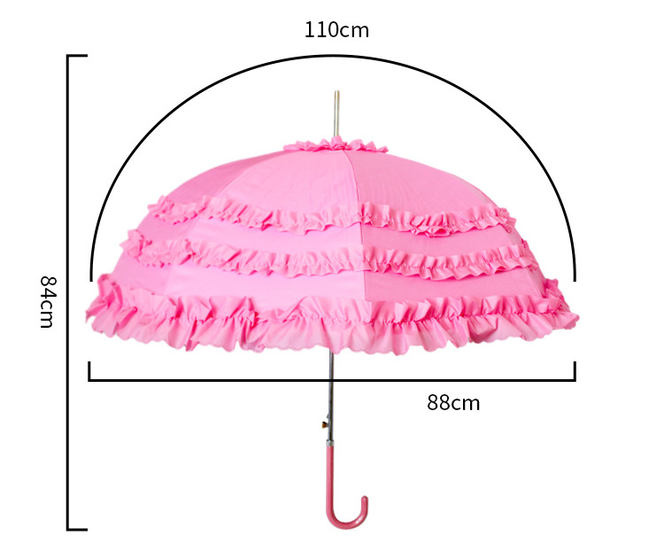 anti uv 3 frill princess umbrella wedding bridal parasol