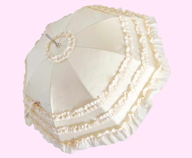 anti uv 3 frill princess umbrella wedding bridal parasol