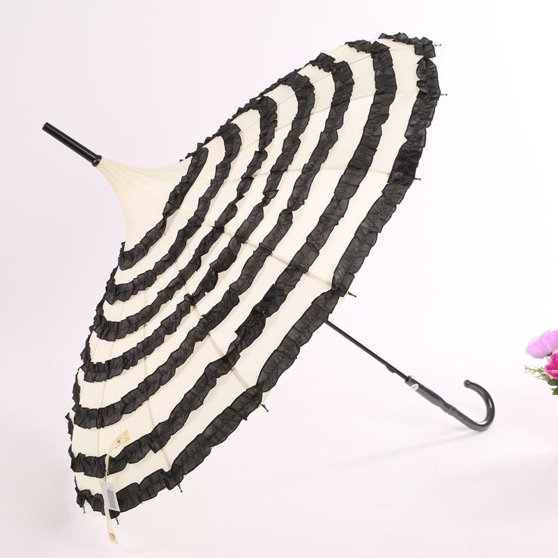 7 ruffles frill princess umbrella parasol