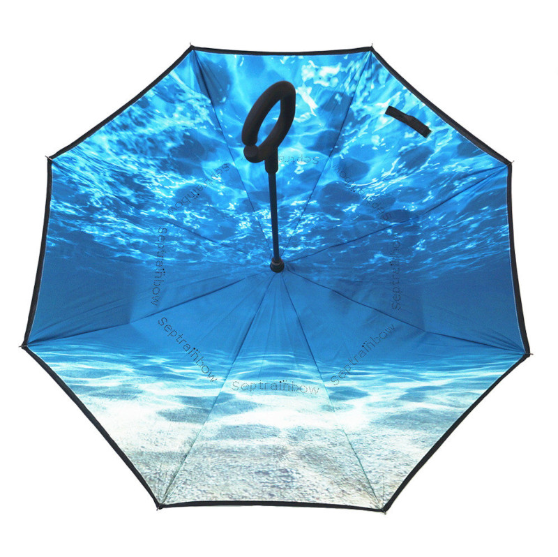 custom printed inverted umbrella all-over personalized no minimum