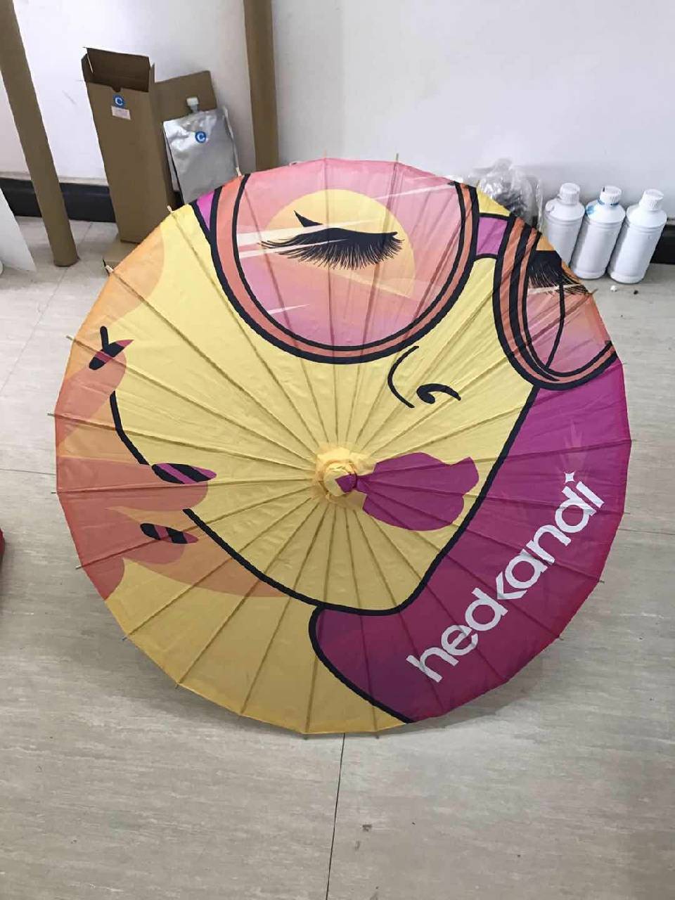 Finished custom Paper Parasol