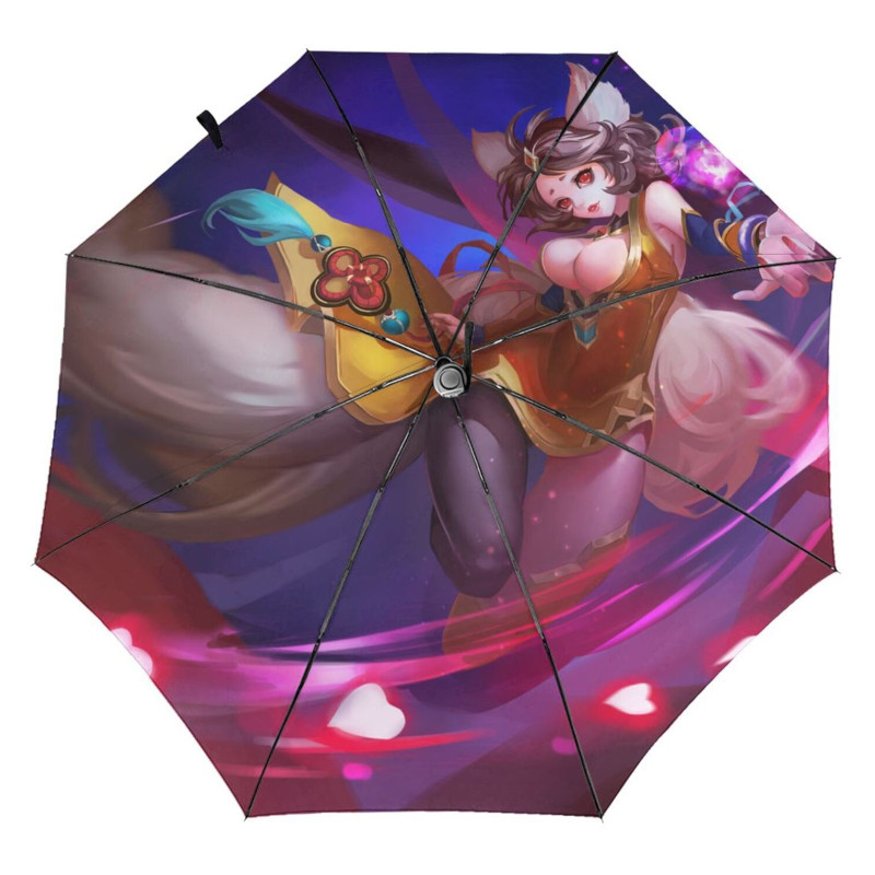 custom printed umbrella all over personalized auto open close 3-fold