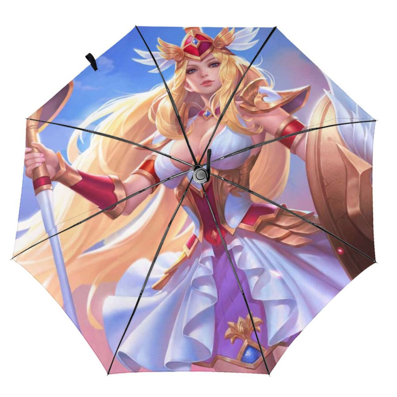 custom printed umbrella all over personalized auto open close 3-fold