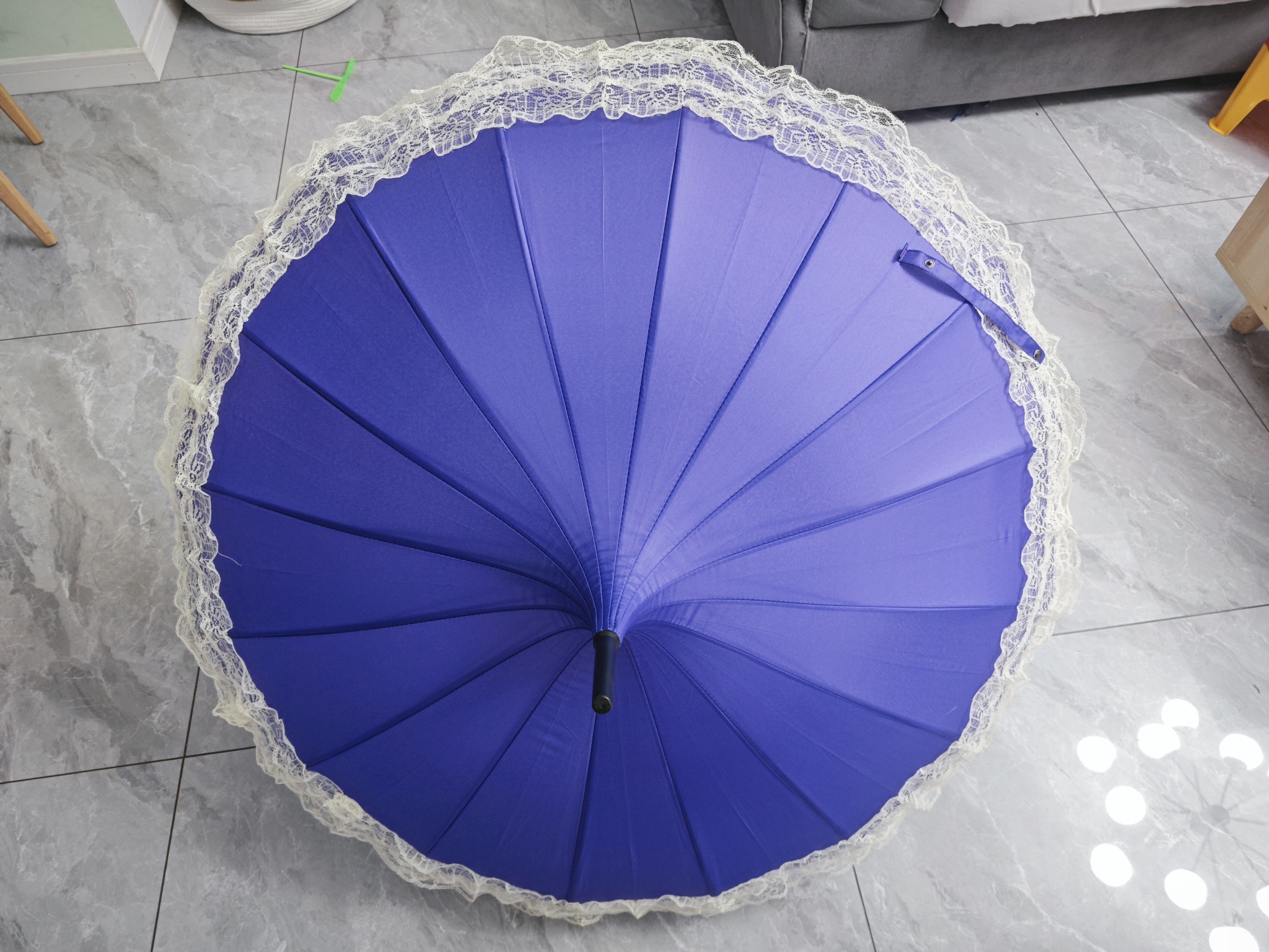 lace pagoda princess umbrella parasol lolita cosplay sky blue