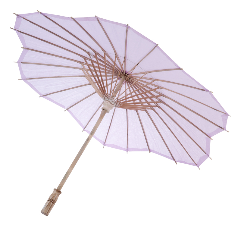 lavender scalloped blossom flower solid color paper parasols umbrellas wholesale