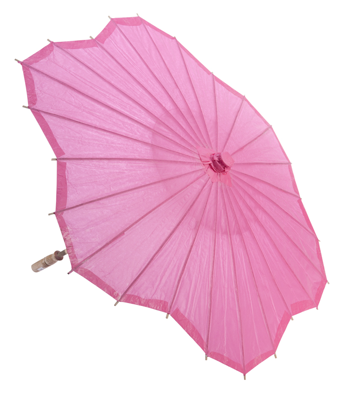 red purple scalloped blossom flower solid color paper parasols umbrellas wholesale