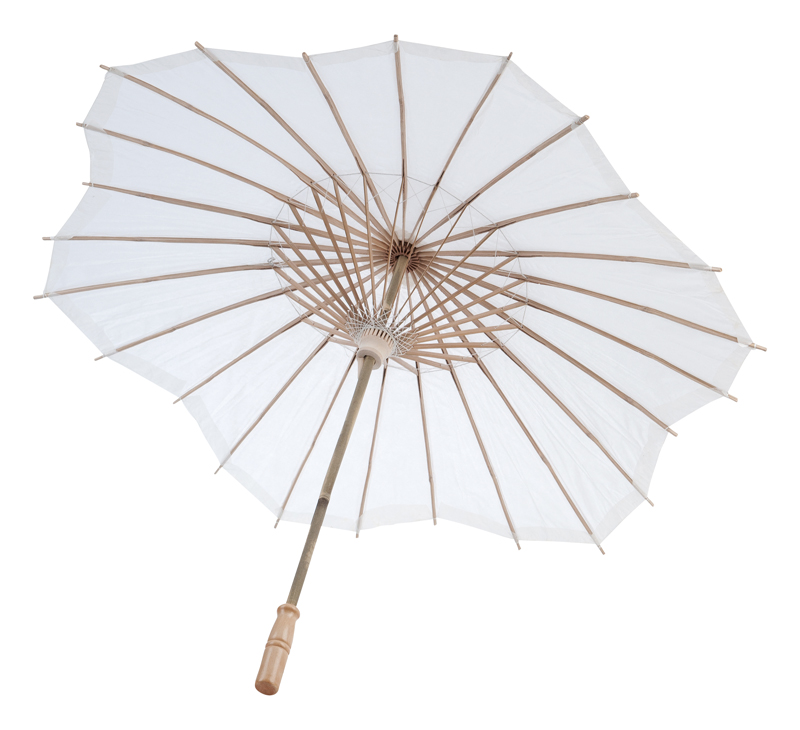 white scalloped blossom flower solid color paper parasols umbrellas wholesale